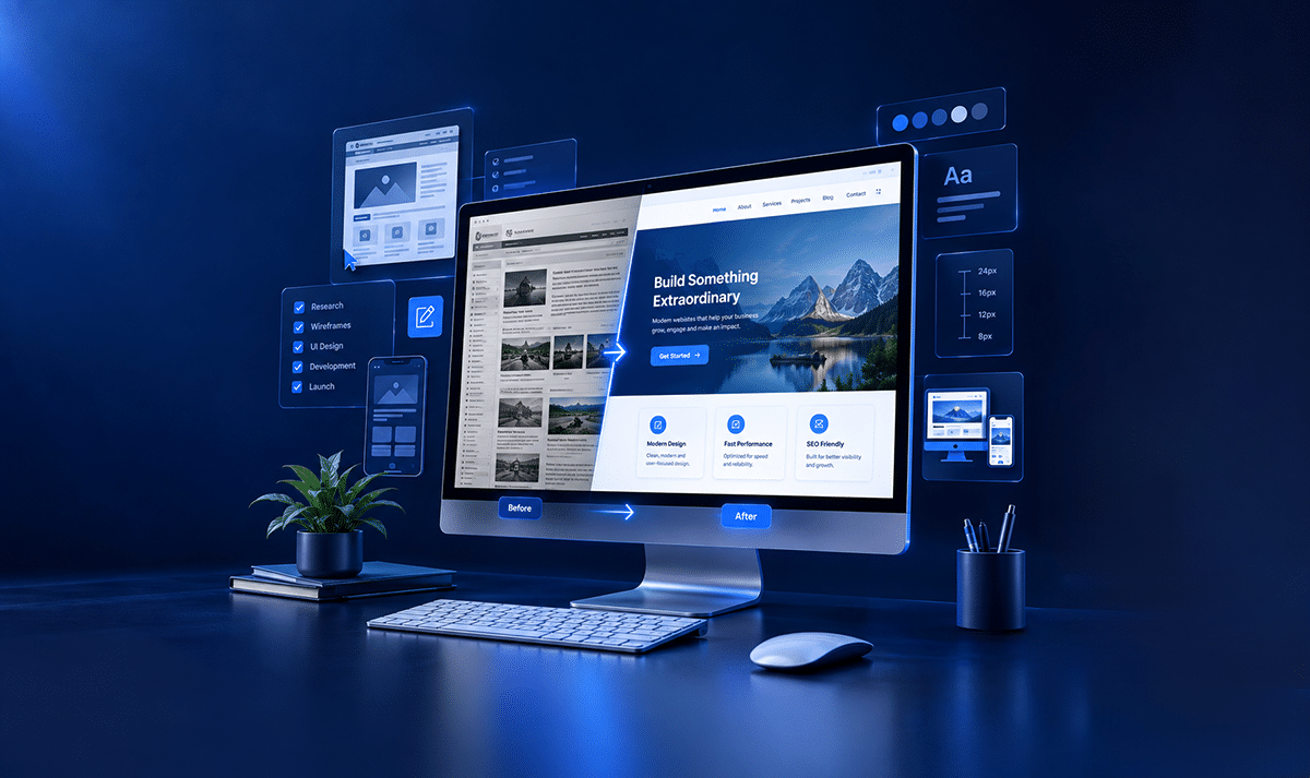 Website redesign - UIUX - vigroos web designs