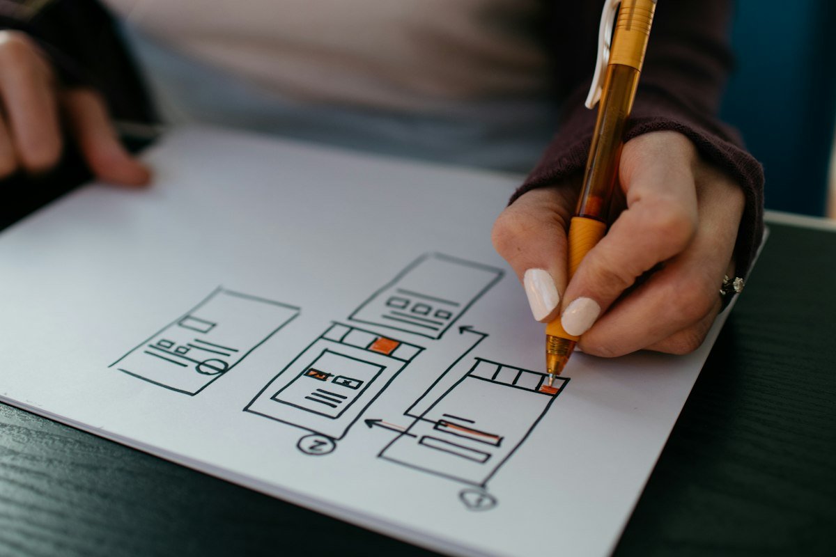 UI designer structuring responsive flexbox containers and clean CSS grid alignments on high-resolution monitor