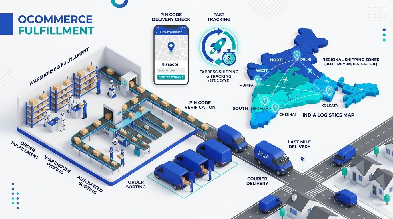 WooCommerce shipping India zones courier tracking and order fulfillment workflow